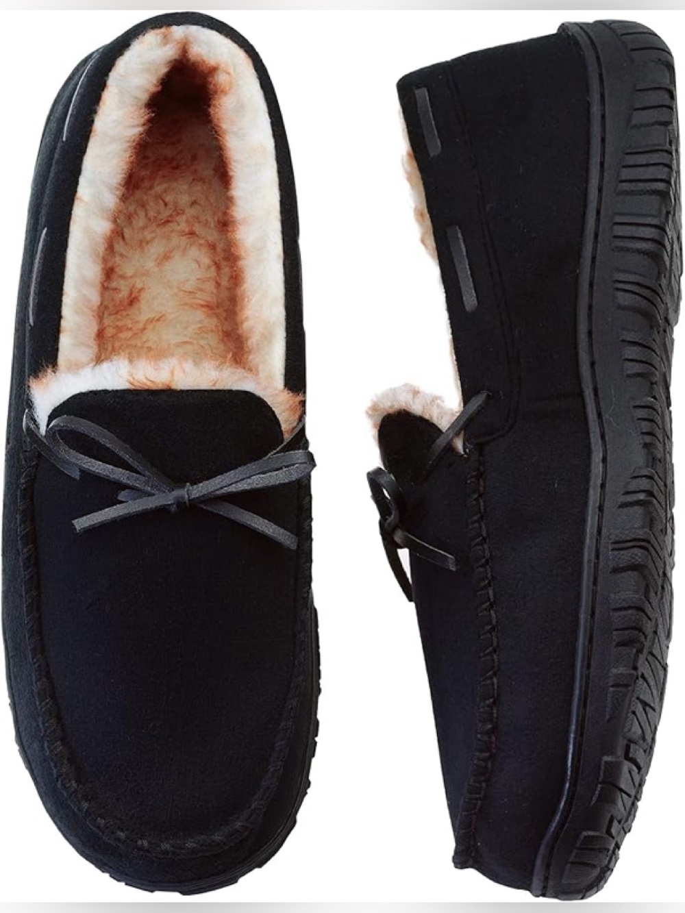 VLLy Mens Moccasin Slippers with Memory Foam Arch Support.  Size 8. Brand new.